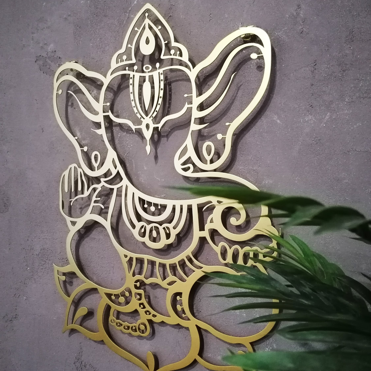 Lord Ganesha Metal Wall Art LGMWA oliveandgray