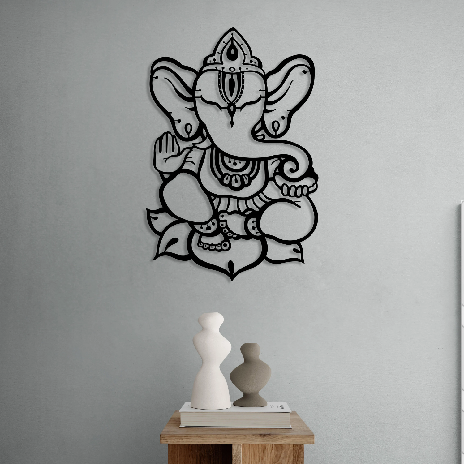 Lord Ganesha Metal Wall Art LGMWA oliveandgray