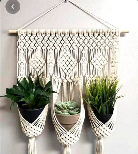 Macrame Basket Plant Hanger