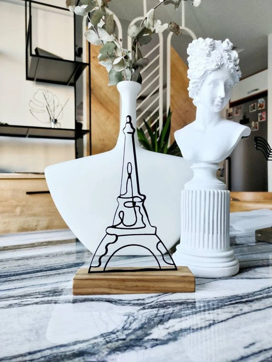 " Eiffel Tower " shelf decor, wood and metal office decor, Paris home decor