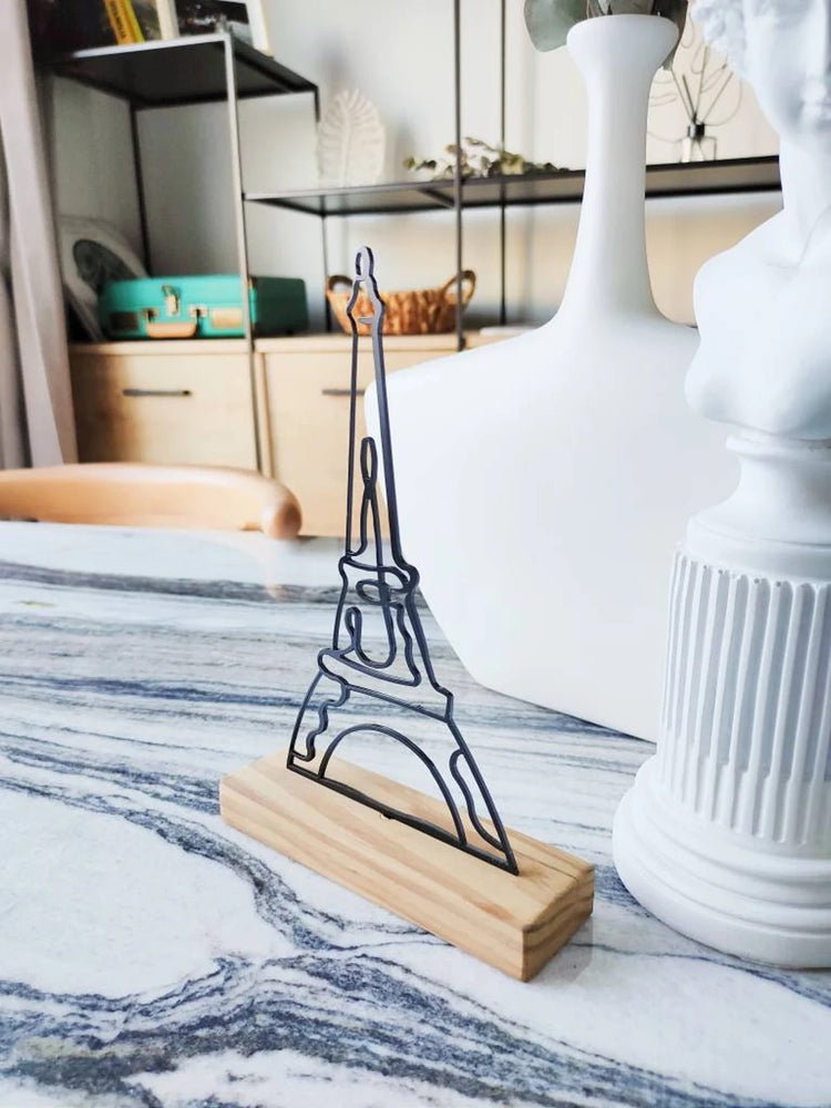 " Eiffel Tower " shelf decor, wood and metal office decor, Paris home decor