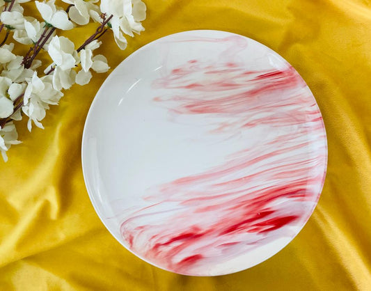 White  Handmade  Ceramic Dinner Plate