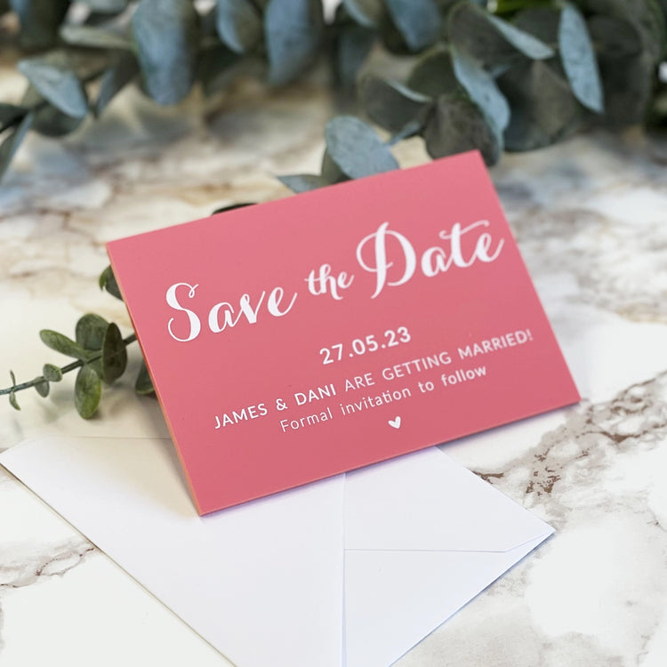 Luxury Acrylic Save the Date Cards