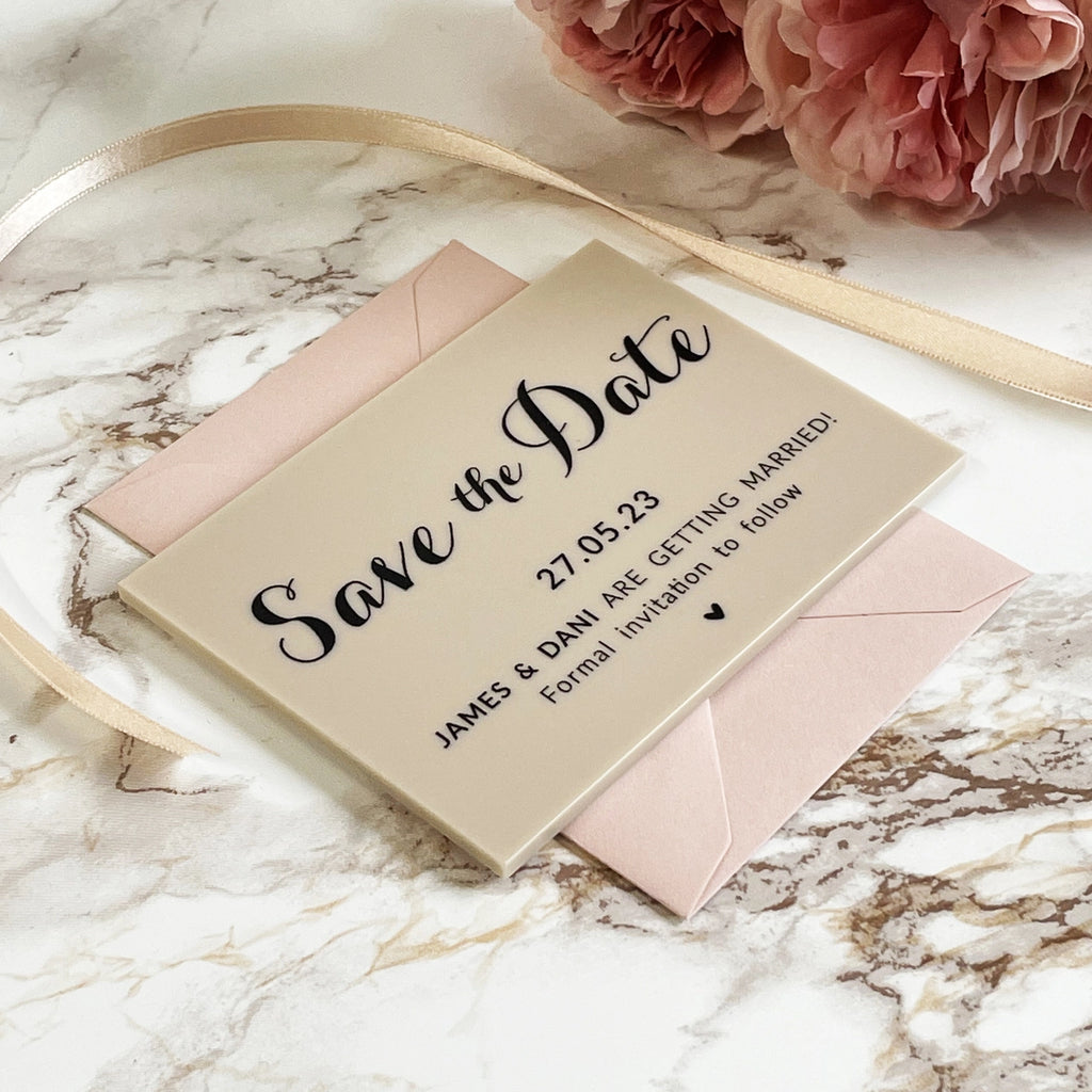 Luxury Acrylic Save the Date Cards