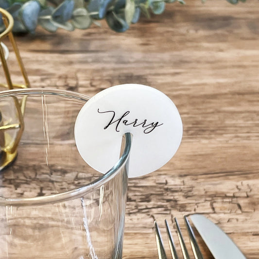 Stemless Acrylic Drink Stirrer Cocktail Name Charm