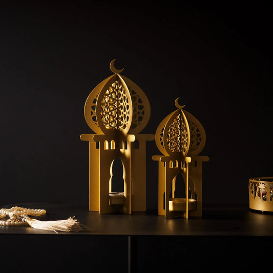 Mosque Moonlight Candle Holder, Set of 2 Pieces