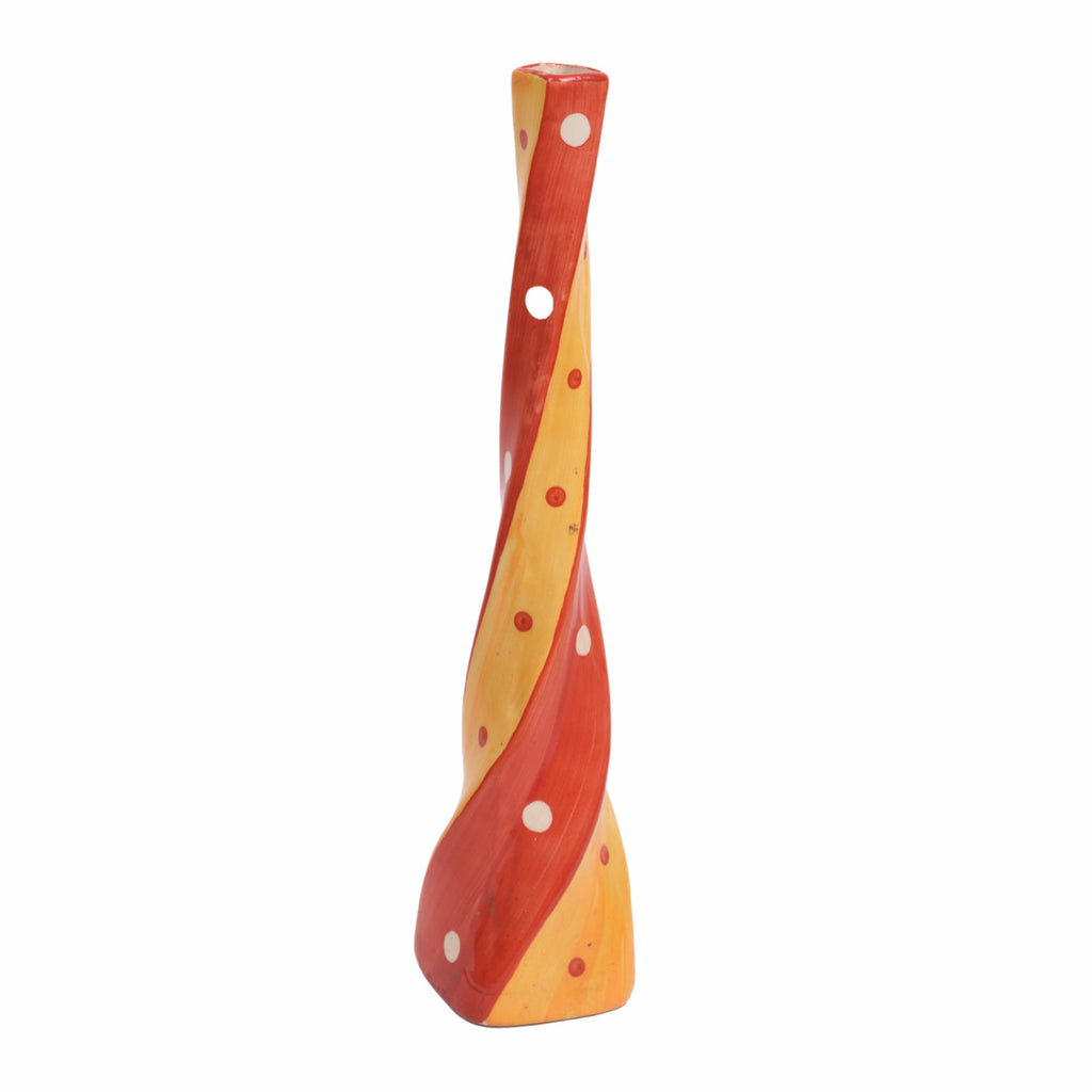 Twisted Strips Decorative Ceramic Vase