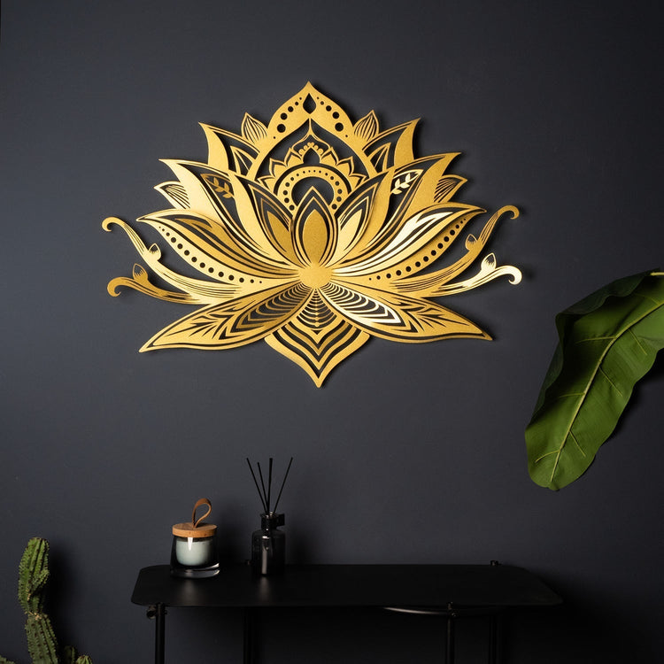 3D Flower Mandala Metal Wall Art