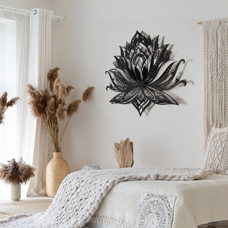 3D Flower Mandala Metal Wall Art