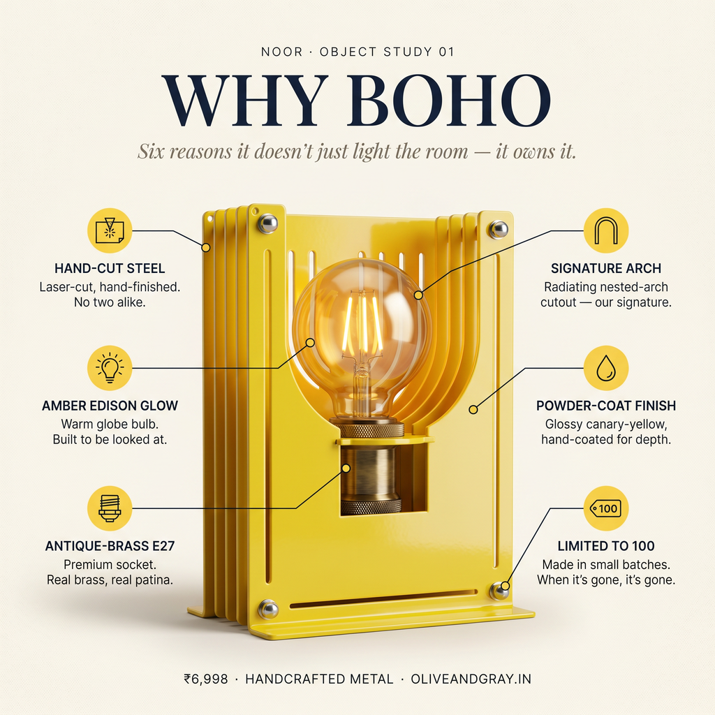 BOHO Metal Table Lamp