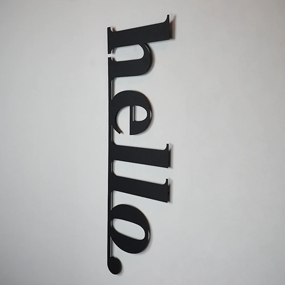 Hello Metal Wall Art