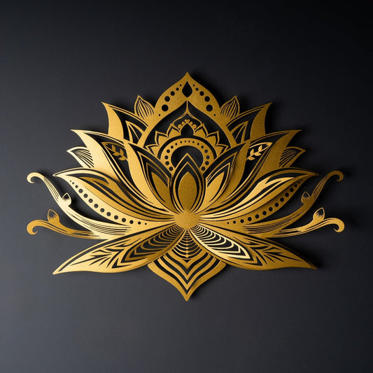 3D Flower Mandala Metal Wall Art