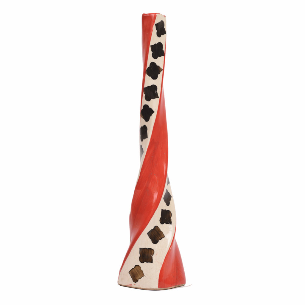 Twisted Strips Decorative Ceramic Vase