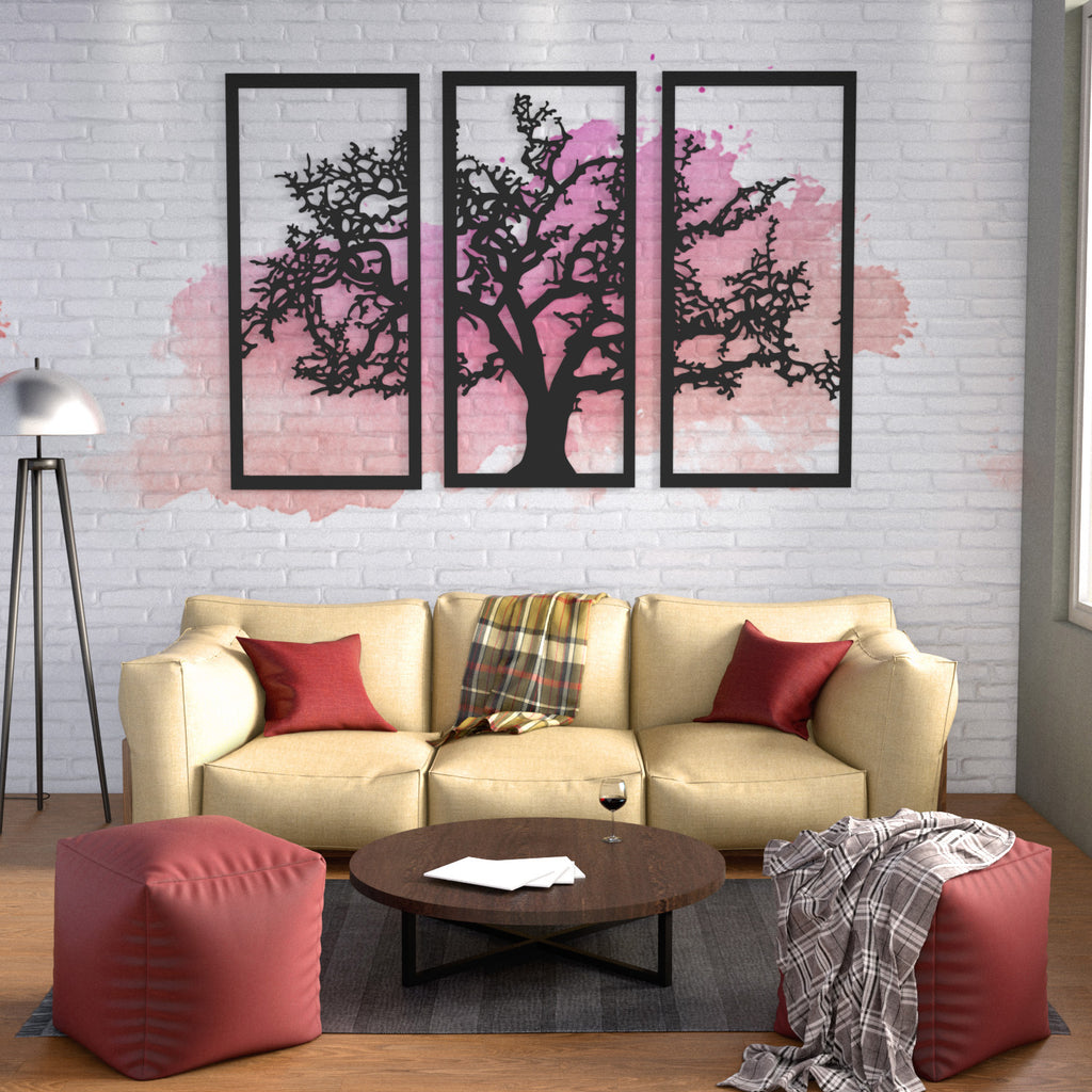 Country Oak Tree Metal Wall Art