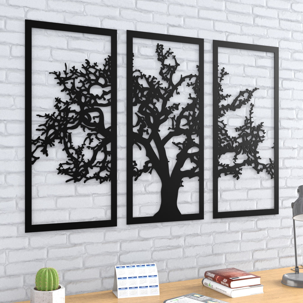 Country Oak Tree Metal Wall Art