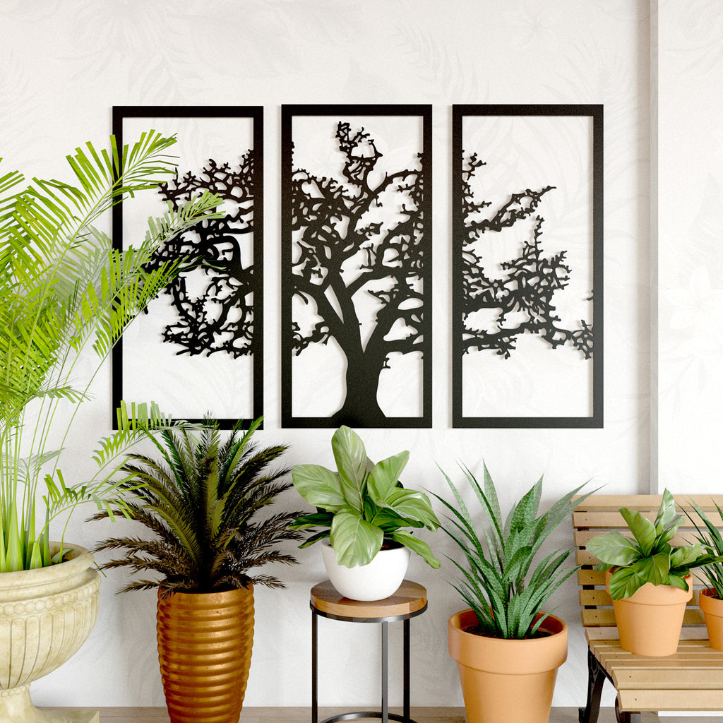 Country Oak Tree Metal Wall Art