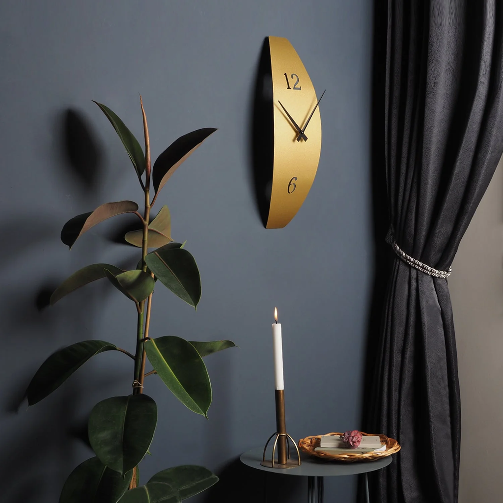 Curve Of Time Metal Wall Clock