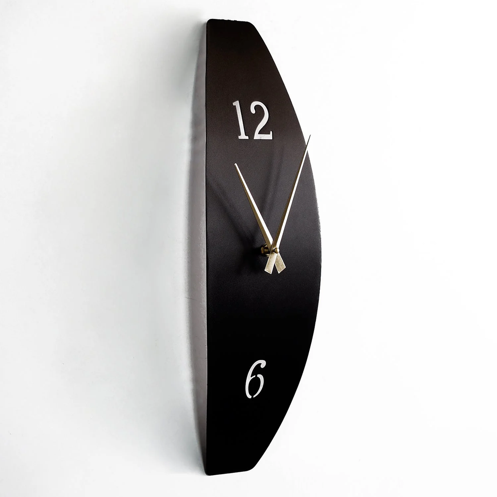 Curve Of Time Metal Wall Clock