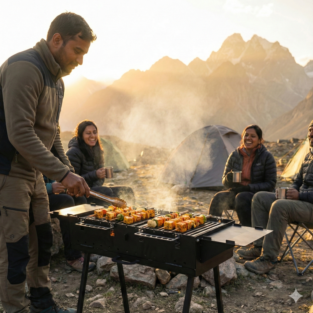 Free Standing Metal BBQ Griller