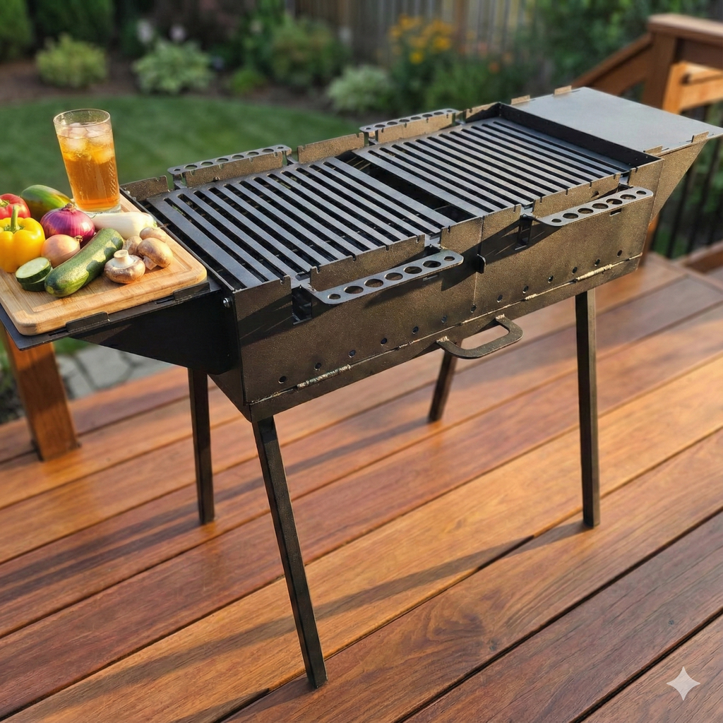Free Standing Metal BBQ Griller