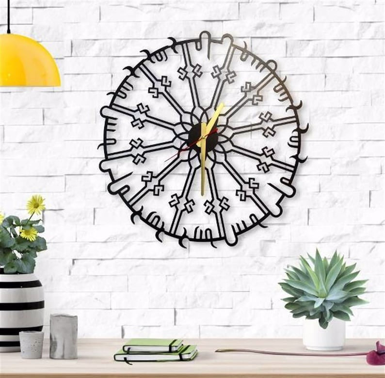 Kufic Metal Bismillah Wall Clock