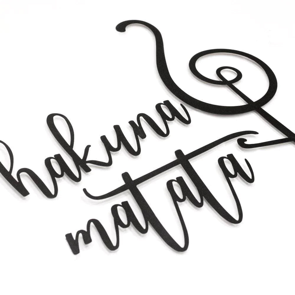 Hakuna Matata Written Metal Wall Art