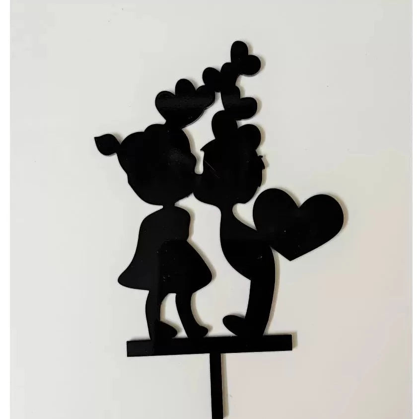 Mr & Mrs Cake Topper – Black