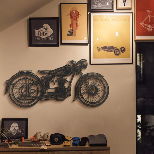 Cafe Racer Metal Wall Art