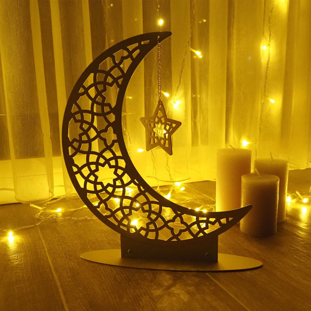 Metal Crescent Moon Islamic Decor