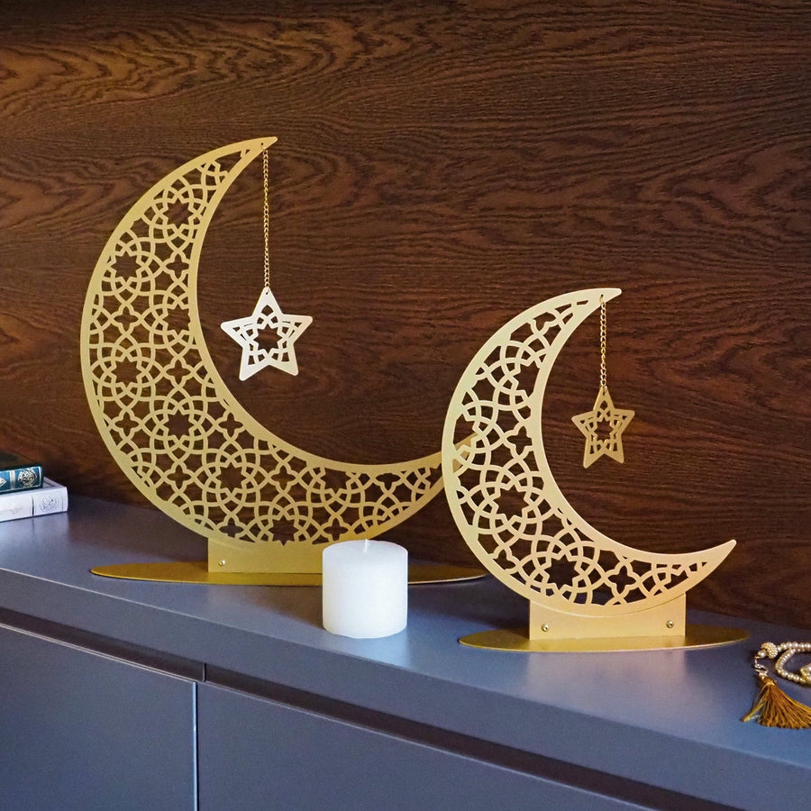 Metal Crescent Moon Islamic Decor