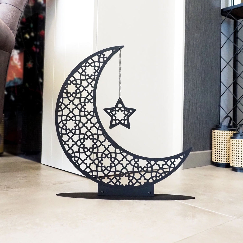 Metal Crescent Moon Islamic Decor