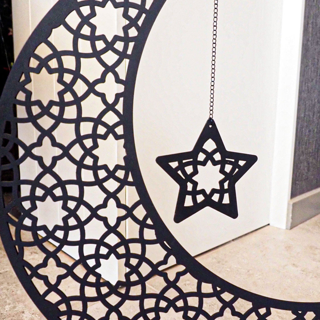 Metal Crescent Moon Islamic Decor