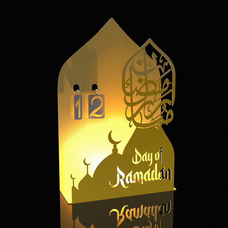 3D "Day of Ramadan" Metal Ramadan Calendar and Candleholder