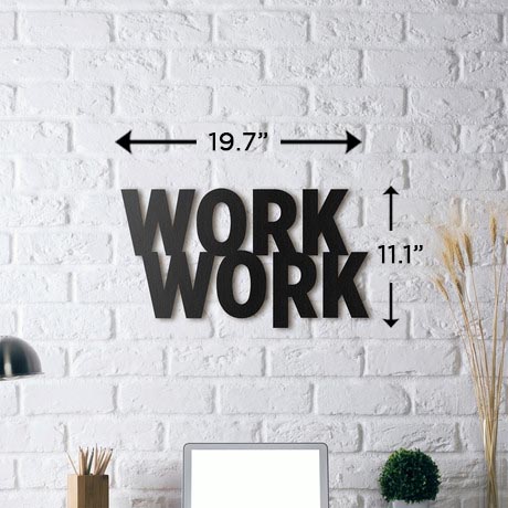 WORK WORK Metal Wall Art