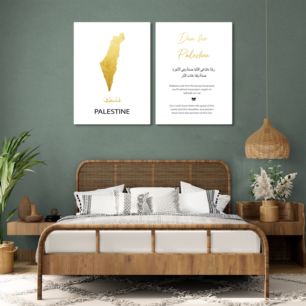 Prayers for Palestine: Dua Metal Poster Set of 2 Pieces