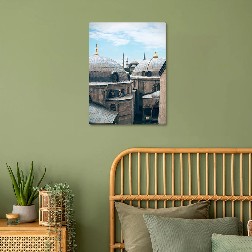 Majestic Blue Mosque Domes Metal Poster