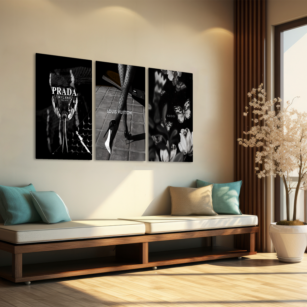 Icons of Luxury, Set of 3 Metal Poster