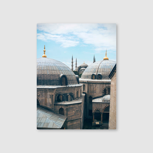 Majestic Blue Mosque Domes Metal Poster