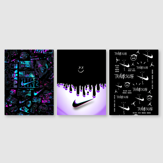 Iconic Drip: Travis Scott x Nike Series, Set of 3 Metal Poster