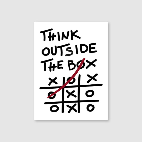 Unlock Your Potential: Think Outside the Box Metal Poster