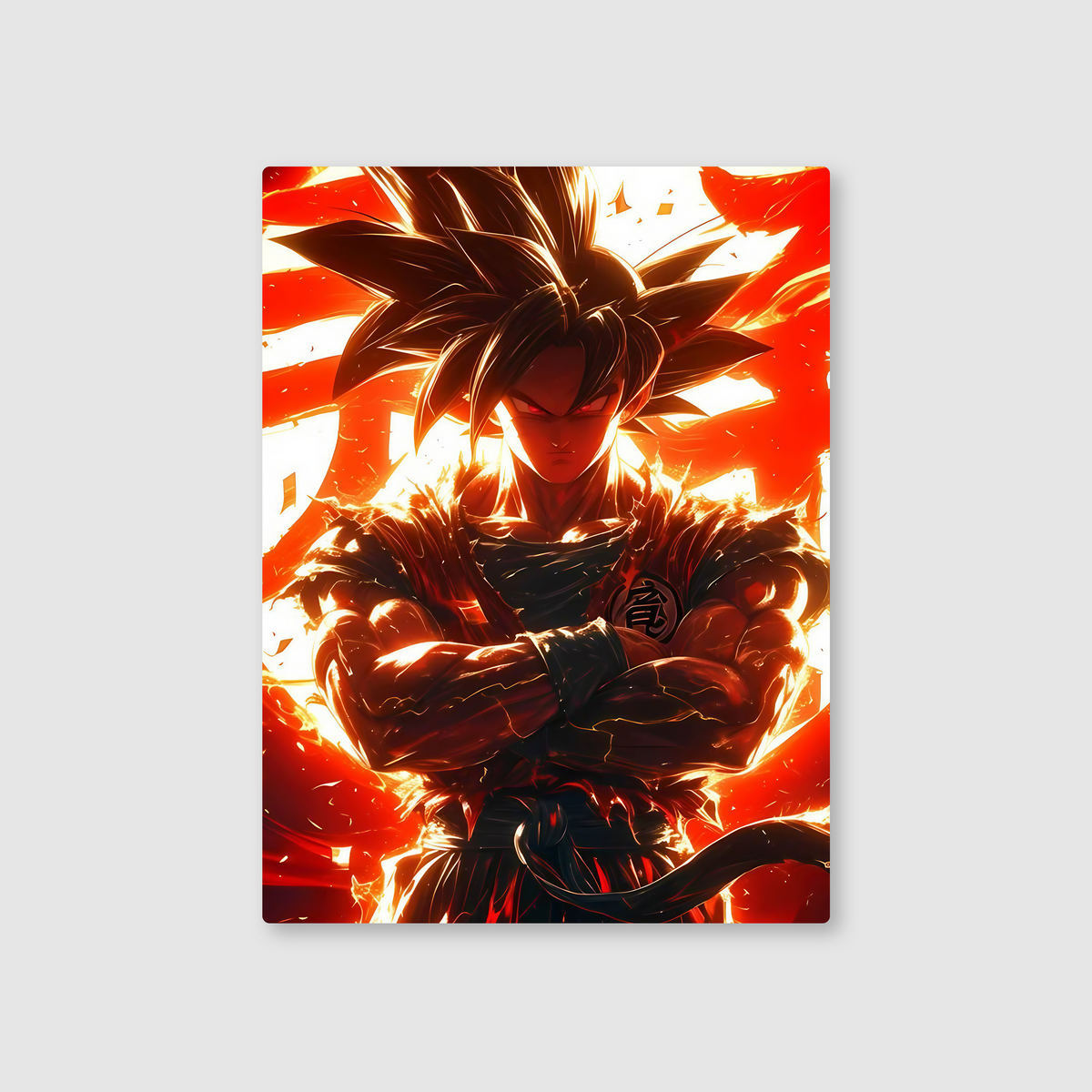 Goku: Rising from the Ashes Metal Poster – oliveandgray