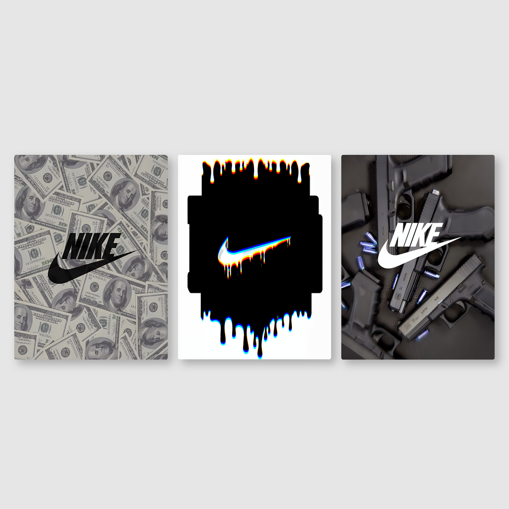 Nike Noir: The Power Set, Set of 3 Metal Poster