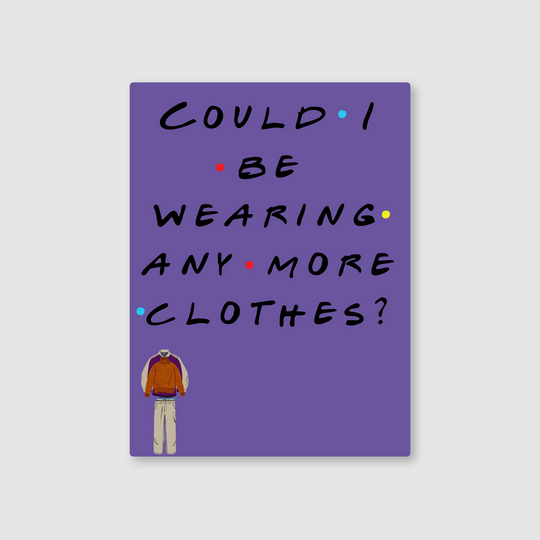 Could I Be Wearing Any More Clothes? Metal Poster