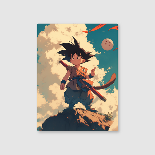 Little Goku: A Saiyan’s Journey Metal Poster