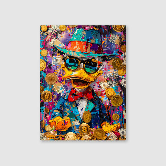 Donald Duck's Bitcoin Adventure Metal Poster