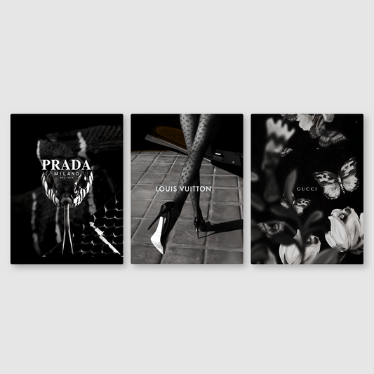 Icons of Luxury, Set of 3 Metal Poster