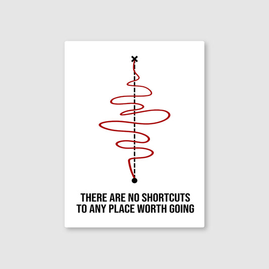 There Are No Shortcuts to Any Place Worth Going Metal Poster