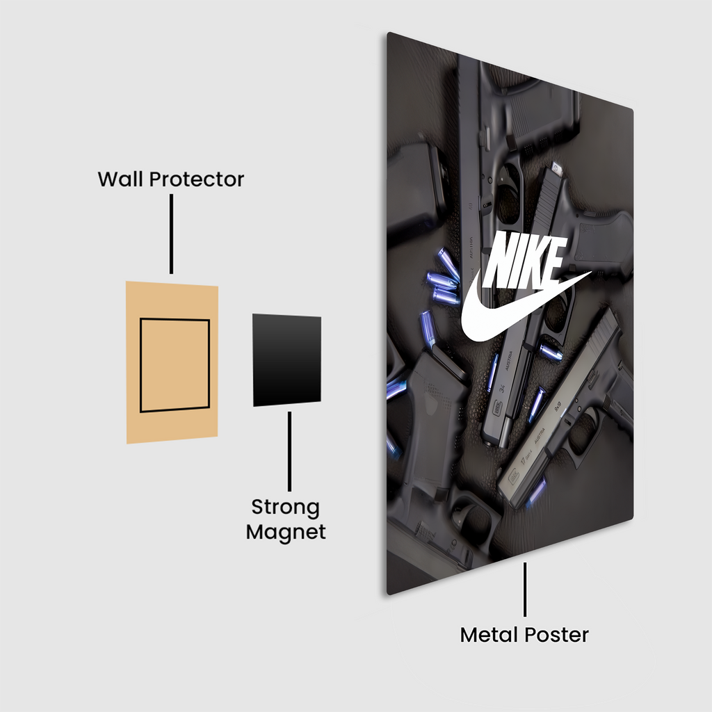 Nike Noir: The Power Set, Set of 3 Metal Poster