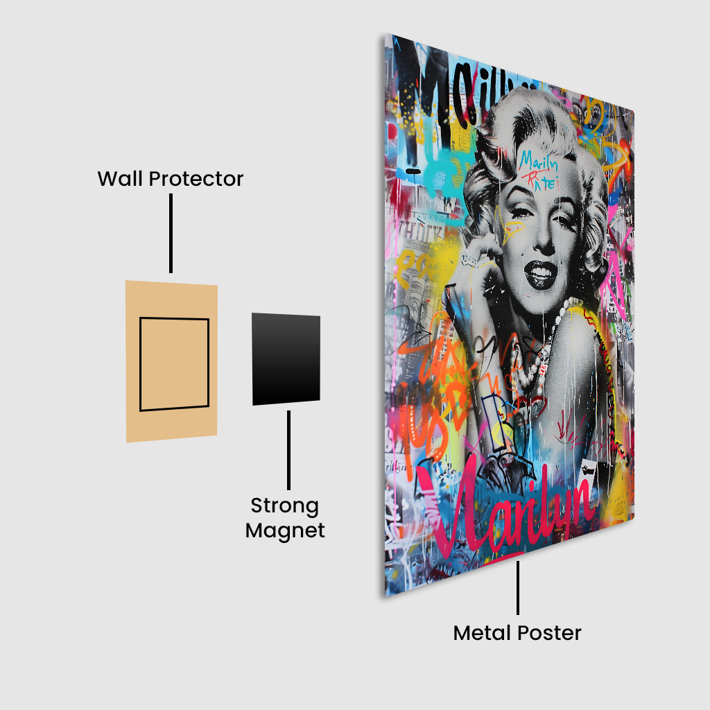 Marilyn: Bold, Beautiful and Bright Metal Poster