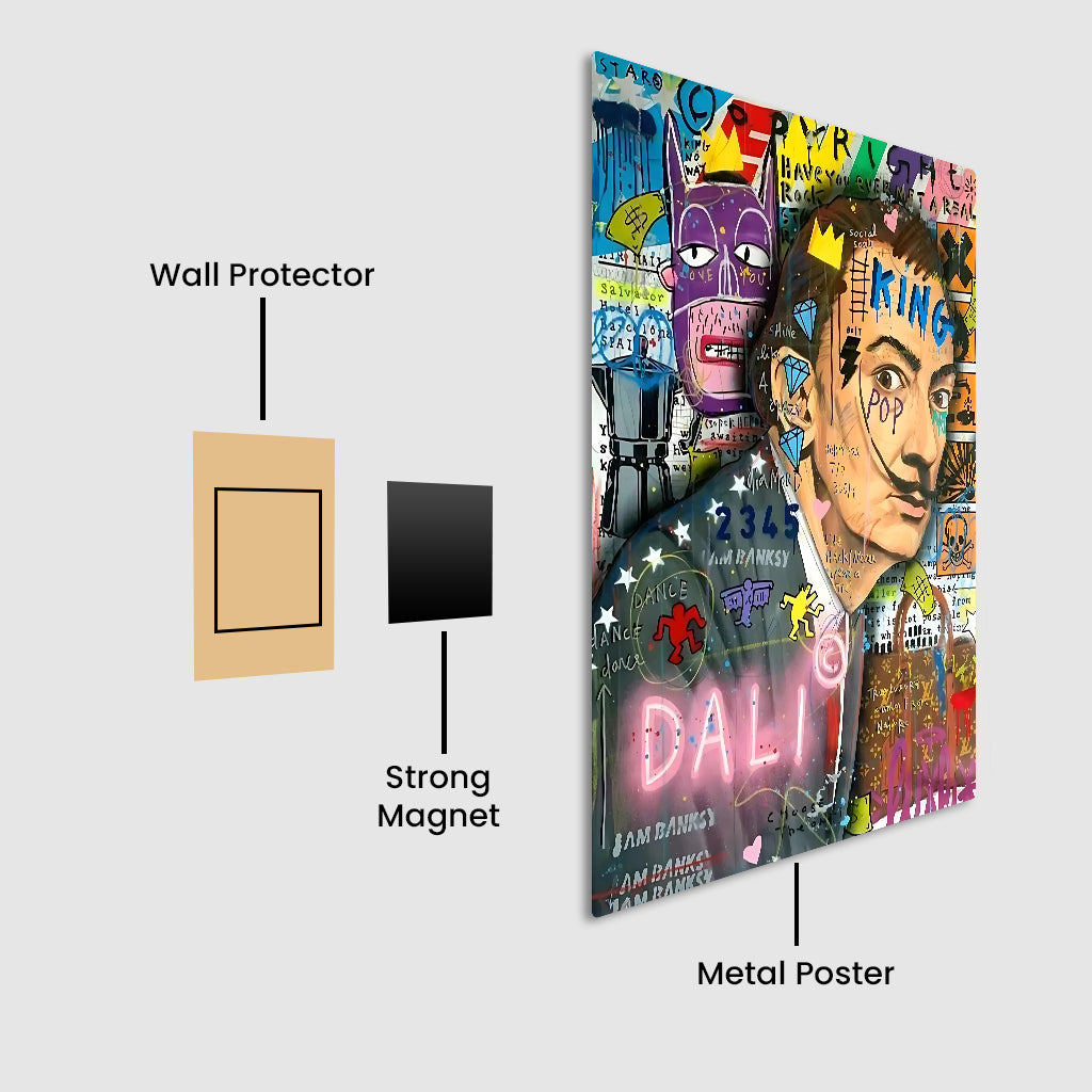 Salvador Dali: Colorfully Surreal Metal Poster